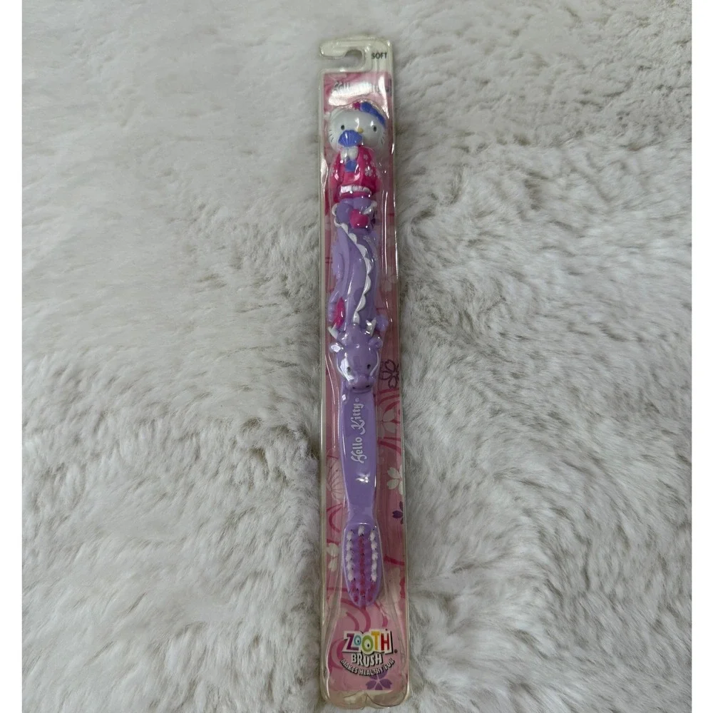 Sanrio Hello Kitty Toothbrush OS Purple 2005 Vintage Zooth Dragon Kimono New